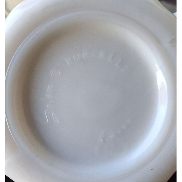 2 Vintage Salem Porcelle Christmas Tree Wreath Coffee Tea Cup Mug Made in France - Picture 5 of 8